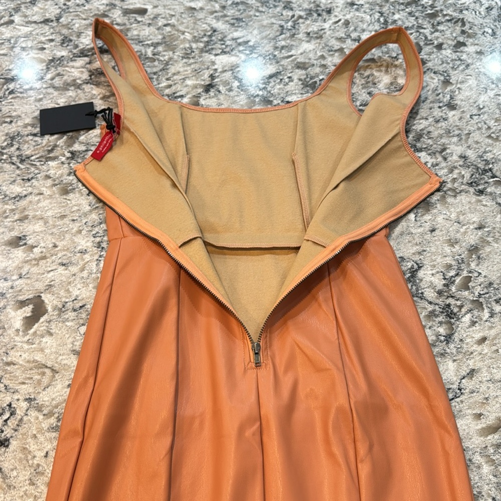 n:PHILANTHROPY Nuevo Vegan Leather Mini Dress Camel XS NWT - Picture 13 of 13